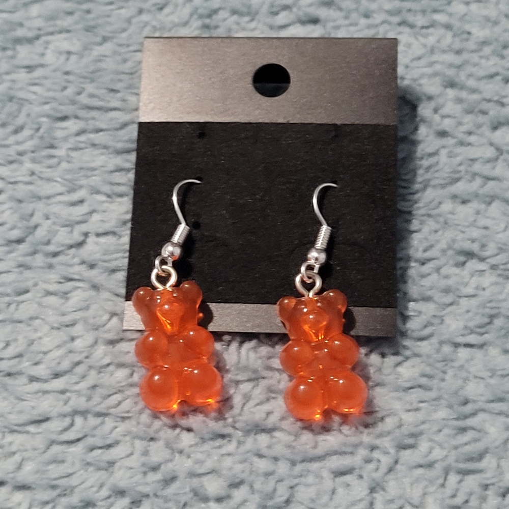 Orange Gummy Bear Earrings